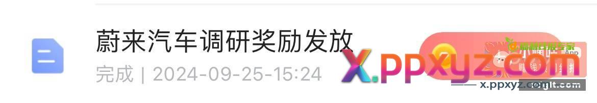 蔚来汽车问卷奖励发放了 - PPXYZ资源网