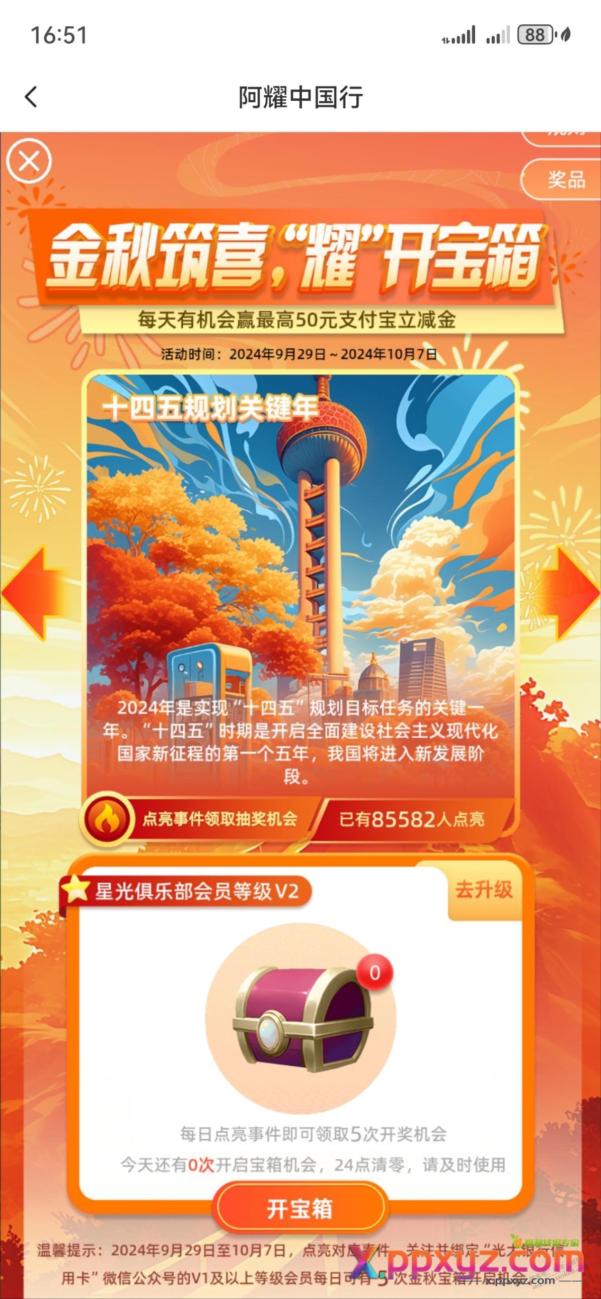 光大阿耀中国行抽奖5次 - PPXYZ线报
