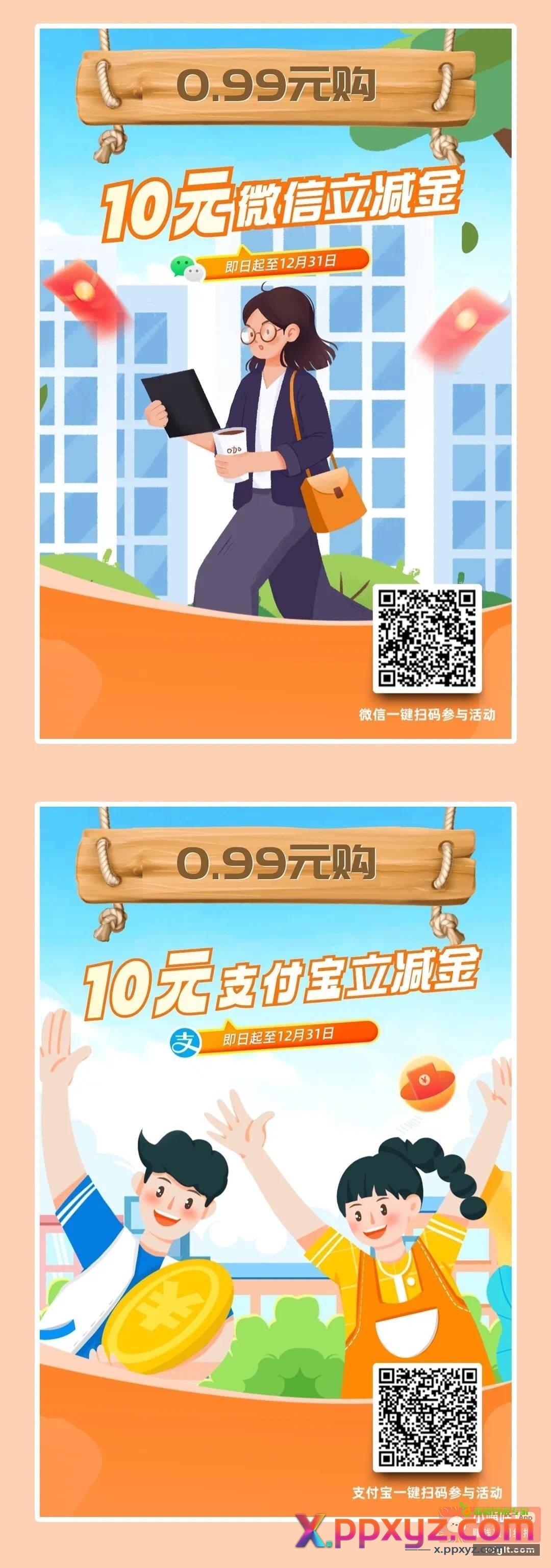 陕西农信 支付宝 微信0.99购买10立减金 - PPXYZ资源网
