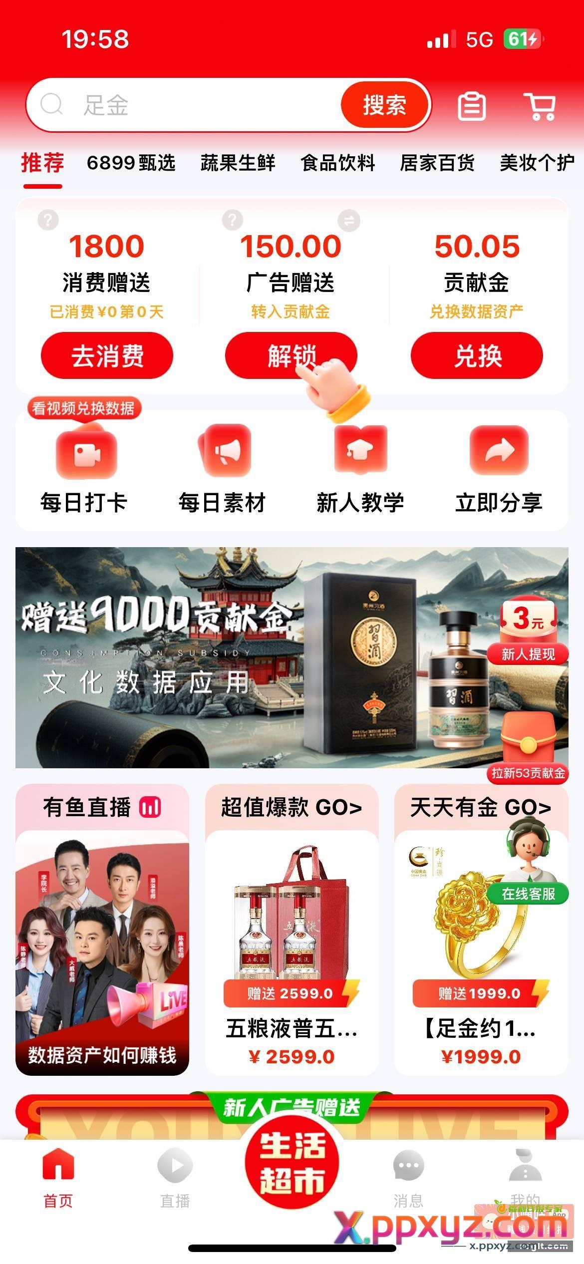 有鱼生活撸53教程 点拉新53贡献金 - PPXYZ资源网