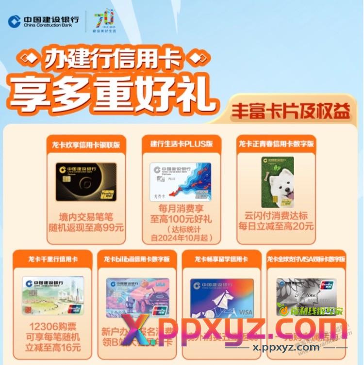 建行申卡确实可以试试，刚才也过了 - PPXYZ线报