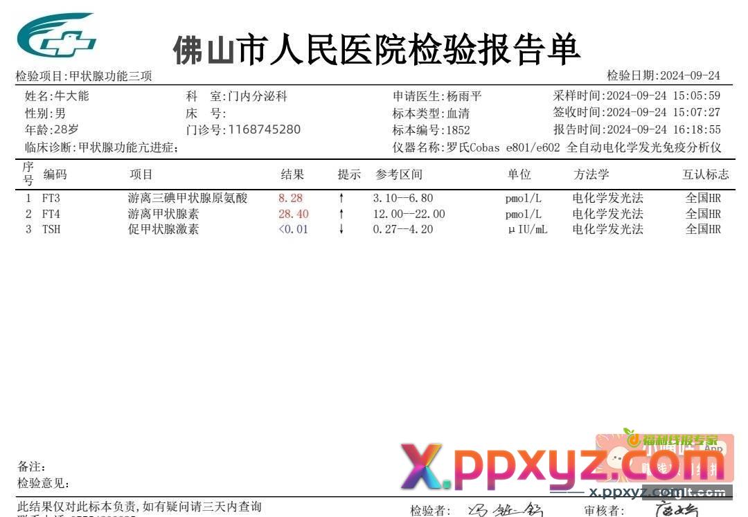 有老哥懂看医院的这个单吗？我得了甲亢 - PPXYZ资源网
