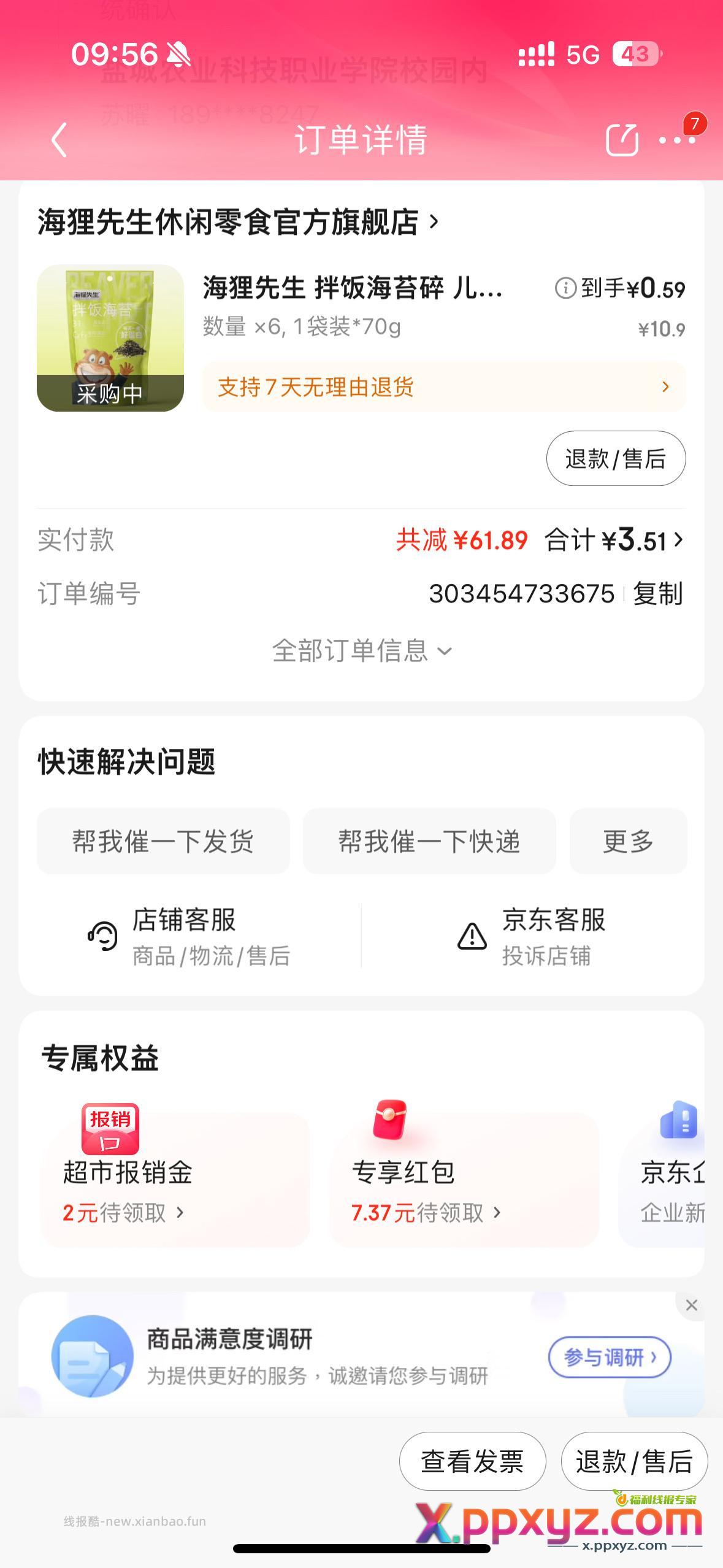 海苔碎海苔碎 0.58一袋 不用plus荟圆 - PPXYZ资源网