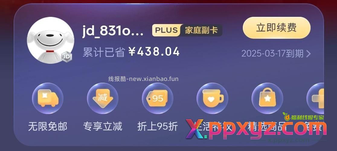 【京东puls可以开副卡给小号】 小号也会有800元补贴卷 - PPXYZ资源网