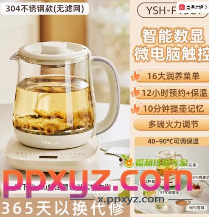 【凑单价48.96】小熊.304不锈钢多功能养生壶1.5L - PPXYZ资源网
