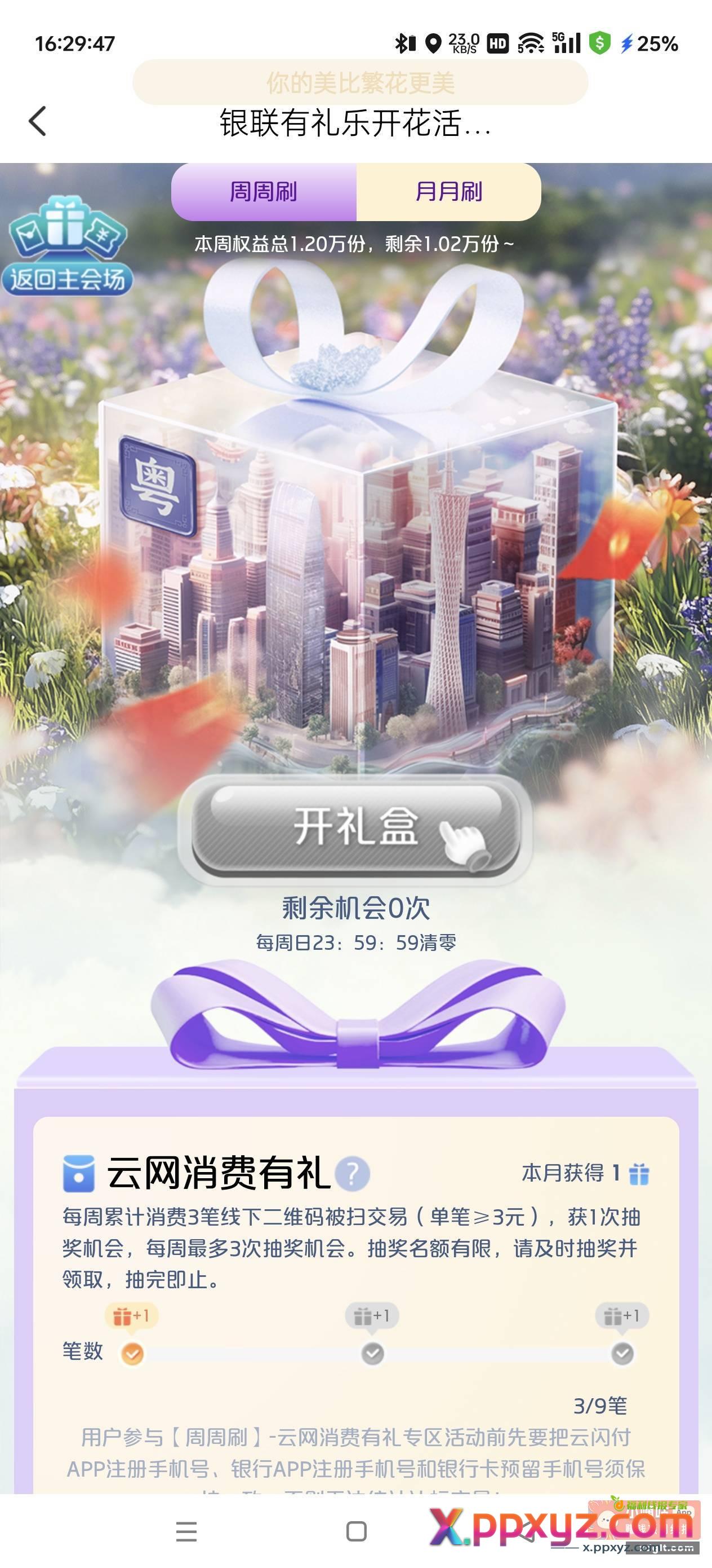 云闪付有礼乐开花 广东区开放了 - PPXYZ资源网