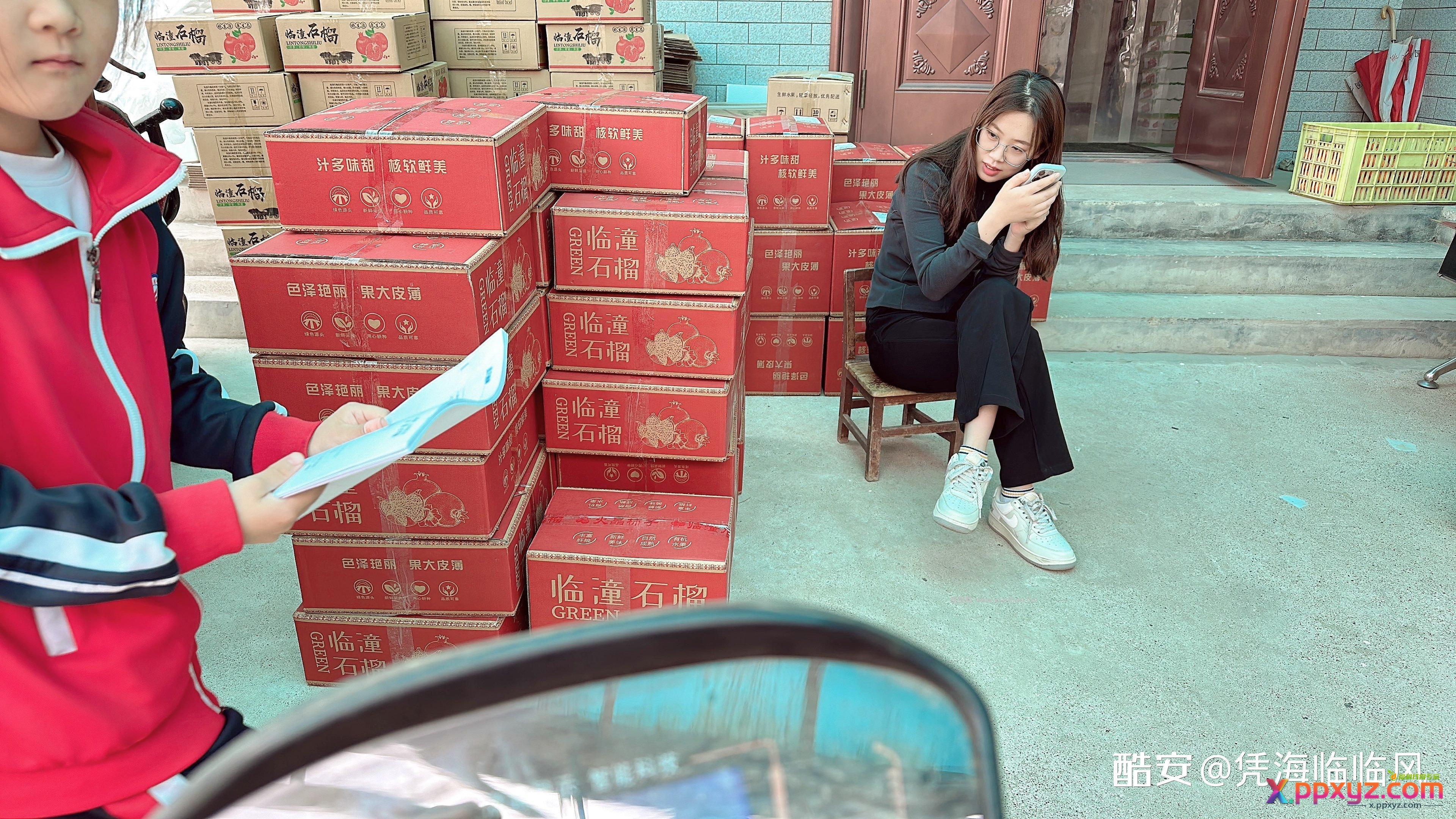 今天是小姐姐给酷友的石榴装箱 - PPXYZ资源网