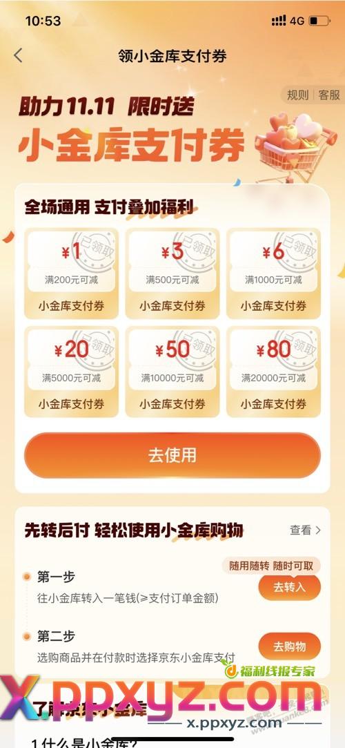 领取京东支付券260元 - PPXYZ线报