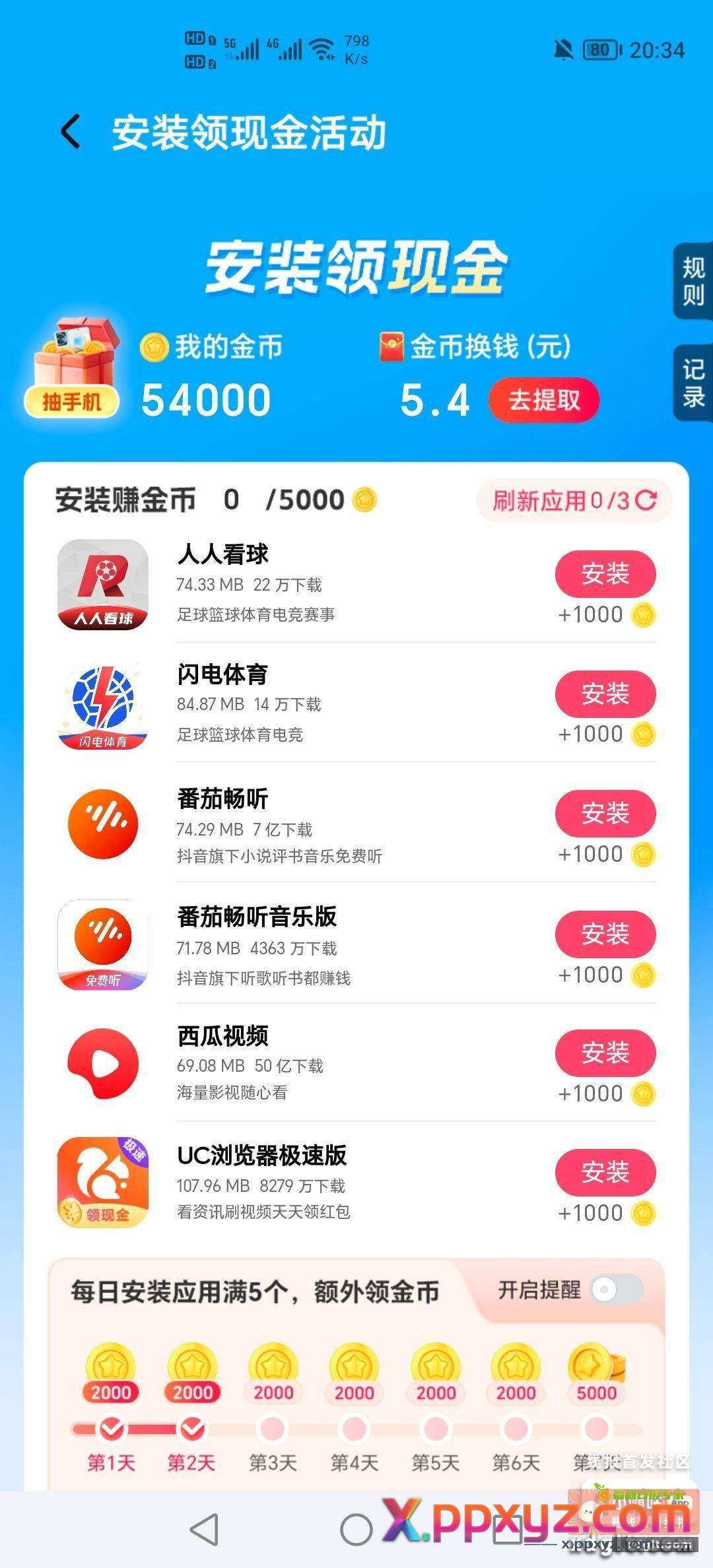 荣耀应用市场安装领现金 - PPXYZ资源网