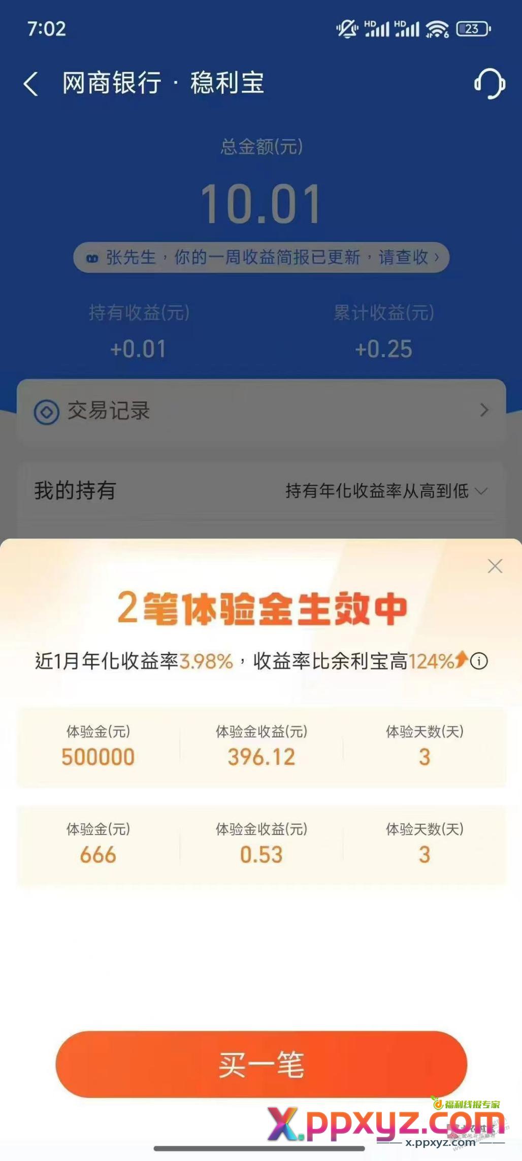 上次网商银行体验金有多少人搞了？真的是大毛 - PPXYZ线报