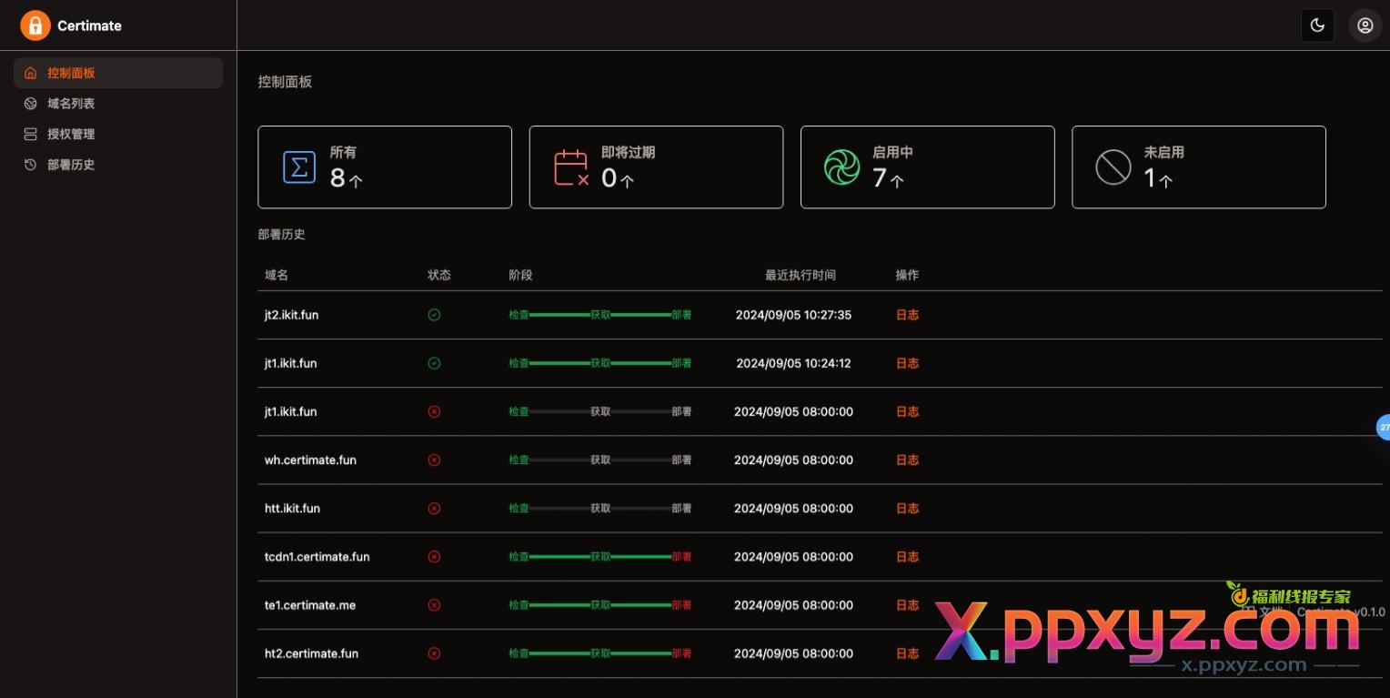 SSL证书管理系统工具网站源码，自动申请、部署SSL证书，并在证书即将过期时自动续期